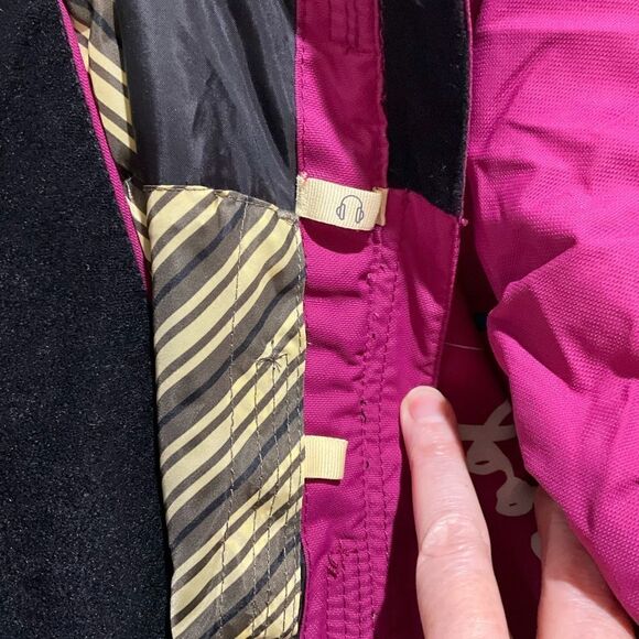 ORAGE Snowboarding ski hooded jacket girls XXL size 16 Swirls fuchsia - Picture 7 of 16